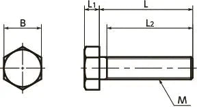 Technical diagram of ✝️ SPS-M4-25-H NBK Plastic Screw - Hex Head Screws - PPS 10-Pack Screws - Made in Japan with dimensions labeled