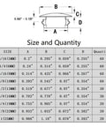 Plastic Hole Plugs Set 360 Pieces In 9 Sizes Flush Type Snap In Locking End Caps Size Chart With Measurements