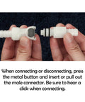 Plastic Hose Barb In Line Quick Connector Set Must Have With Shut Off Valves One Pair Male And Female Vacuum Disconnect Coupling