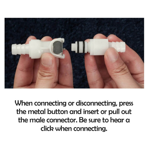 Plastic Hose Barb In Line Quick Connector Set Must Have With Shut Off Valves One Pair Male And Female Vacuum Disconnect Coupling
