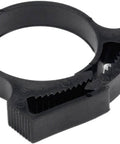 Front view of Plastic Hose Clamps 11.7-13.3mm Black Pack Of 100 Releasable Self Locking and Reusable with serrated edges.
