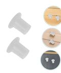 50 Piece Durable Plastic Side Plugs Replacement Spacers for Inline Skate Wheel Bearings shown in pairs and close-up views
