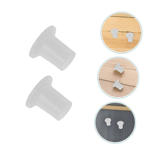 50 Piece Durable Plastic Side Plugs Replacement Spacers for Inline Skate Wheel Bearings shown in pairs and close-up views
