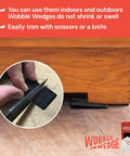 Person trimming Flexible Plastic Leveling Shims Set 75 Pack For Home Improvement Furniture Levelers Tables Toilets And Appliances