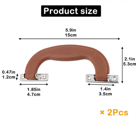 2 Pcs Plastic Luggage Handles Pull Handles For Suitcase Luggage Trunk And Musical Boxes With Mounting Screws 5.9 Inch Length