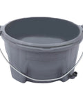 Oil Bucket And Oil Gun Kit For Machine Pipe Threading Tools Handheld Plastic Oiler Barrel Lubricator, front view of grey oil bucket