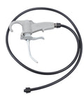 Oil Bucket And Oil Gun Kit for Machine Pipe Threading Tools handheld plastic oiler barrel with hose, shown in coiled configuration