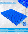 2 Pack Plastic Pallets With 0.3 Inch Round Holes And Breathable HDPE Grids For Garage Basement And Market Floors