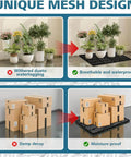 Lightweight 10 Piece Plastic Pallet Set 11.8 x 23.6 x 1.18 Inches With Grid Ventilation For Airflow And Grip Waterproof Floor Pallets