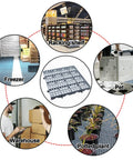 Heavy Duty Plastic Pallets Three Pack Commercial Grade 11.8x11.8x1.8 Inches Waterproof Ventilated Grid Design Stackable Nestable Floor Pallets