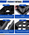 Close-up of 8 Pack Plastic Pallets For Basement Storage Nestable And Moisture Waterproof Lightweight Floor Pallets with details