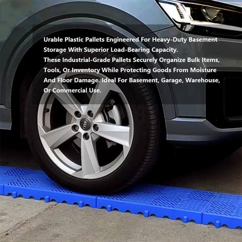 Heavy Duty Plastic Pallets Set Of 8 Nestable, Lightweight, Waterproof Storage Pads Built Tough For Indoor And Outdoor Use