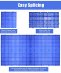 Six Piece Pack Of Plastic Pallets For Basement Storage Waterproof 50 By 50 Cm Ventilated Grid Mat Lightweight Durable For Garages Warehouses Supermarkets And More Yamahiko showing easy splicing feature