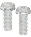✝️ SPC-M2-4-P NBK Plastic Cross Recessed Pan Head Machine Screws - Made in Japan, visible in a clear, close-up view, 1-pack screws.