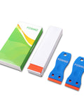 Plastic Razor Blade Scraper Set With 2 Scrapers And 100 Double Edged Blades For Gasket Removal Labels Decals And Adhesive Removal