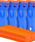 Plastic Razor Blade Scraper Set With 4 Scrapers And 100 Replacement Blades for label decal adhesive removal from surfaces