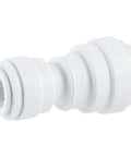 Reducing Union Plastic Plumbing Fitting 3/8 Inch OD To 1/4 Inch OD Push To Connect No Tools Required Leak Free Quick Connect