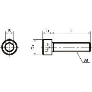 Diagram of SPDC-M3-6-C NBK Plastic Screw - Socket Head Cap Screws - VESPEL√Ø¬ºÀÜGrade√Ø¬º≈°SCP-5000√Ø¬º‚Ä∞ dimensions.