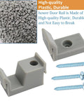 Shower Door Bumpers For Glass And Sliding Shower Doors Guide Bumper Set 3 Pcs Durable Plastic Protects Bathroom Doors With Easy Screw In Installation Ideal For Enclosures Preventing Dents Scratches And Misalignment Of Tracks.