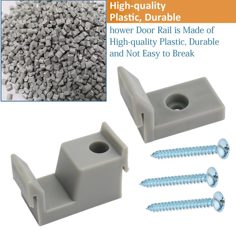 Shower Door Bumpers For Glass And Sliding Shower Doors Guide Bumper Set 3 Pcs Durable Plastic Protects Bathroom Doors With Easy Screw In Installation Ideal For Enclosures Preventing Dents Scratches And Misalignment Of Tracks.