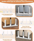 4 Pack Plastic Siding Closet Door Floor Guide, Universal Fit for 1-3/8" Width Doors, shown with installation options
