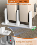 4 Pack Plastic Siding Closet Door Floor Guide, Universal Fit for 1-3/8" Width Doors, showing installation with screws and screwdriver