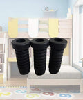 20 Pcs Plastic Round Caster Wheel Socket Sleeve Caps For Stem Grip Ring Caster 34mm Long 12mm Outer Diameter 8mm Inner Diameter Black