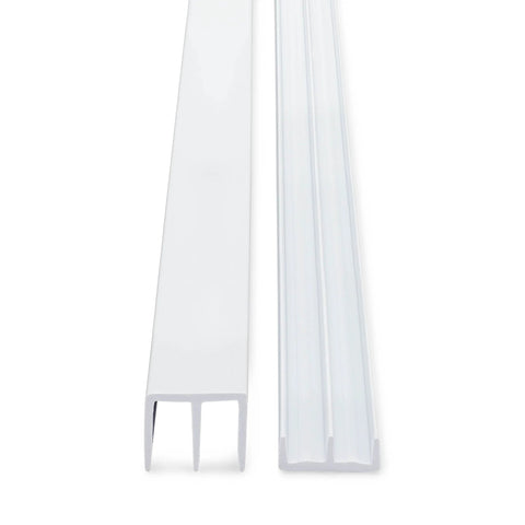 One Quarter Inch Plastic Sliding Door Track Kit White 4 Feet Long With Top Guide And Bottom Track For Glass Wood Aluminum Or Plastic Doors Perfect Fit For Quarter Inch Thick Panels This Versatile Track Supports Smooth Gliding Movement