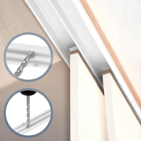 Plastic Sliding Door Track For One Quarter Inch Thick Panels Forty Centimeter Total Length White Upper Rail And Lower Rail Set For Small Bypass Closet Doors Glass Cabinet Window Track Hardware