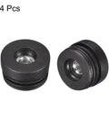 4 Pack Plastic Threaded Tube Inserts With M10 Thread For 38mm Round Tubes 1.5 Inch OD Adjustable Height Black Plug Caster Inserts