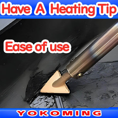 Close-up of heating tip in All-In-One Plastic Weld Kit With 40 Welding Rods In Four Materials PP PE ABS PVC by YOKOMING