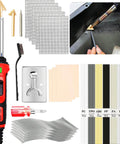 100W Plastic Welder Kit with 56 pieces rods and soldering tips for car bumpers, dashboards, and kayaks DIY repairs.