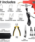 Upgraded 150W Plastic Welder Kit with welder, staples, rods, plier, and cutter for repairs on bumpers, kayaks, and plastics.