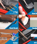 All In One Plastic Welder Kit With 110 Volt 60 Watt Welder Includes 3 Copper Tips 40 Plastic Rods 5 Sandpapers Steel Mesh For Car Repair