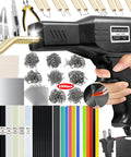 Beefed Up 220W Plastic Welder 2 In 1 Repair Kit with Hot Stapler Soldering Gun and 100 pcs Welding Rods, great for auto repairs