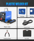 Adjustable Power Plastic Repair Welder Kit With 600 Hot Staples For Bumper Repair And DIY Projects Easy To Use Plastic Welding Tool For Fixing Cracks Scrapes And Low Melting Point Plastics including main unit, power cord, and accessories