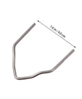 500Pcs Hot Staple Repair Kit For Plastic Welding And Car Bumper Fix Right Angle 0.8mm Staples Pre Cut Staples For All Cars Auto Body Repair Tool Easy Weld Durable Plastic Welder DIY Ready staple close-up with dimensions.