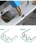 1000Pcs WaveShape Hot Staples For Plastic Welding 0.8mm and 0.6mm sizes repairing car bumper with handheld stapler