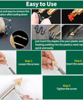 Steps to use 1206Pcs Plastic Welding Kit With Storage Box Pro Grade 0.6mm And 0.8mm Wave And Flat Staples Soldering Iron Tips Triangular Copper Head Welder Accessories For Car Bumper Repair