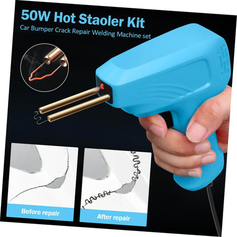 DIY Dope Hot Stapler Plastic Welding Kit With Staples For Quick Car Bumper And Headlight Repairs, portable tool in hand