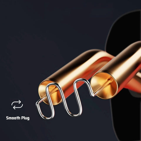 Close-up of smooth plug with metallic finish from 1322 Piece Plastic Welding Kit With 106 Welding Rods For 7 Plastic Types Polypropylene Polyurethane ABS Polyethylene TPO Nylon And Polycarbonate 1200 Welder Staples 2 Smoothing Heads 5 Reinforcing Mesh 5 Aluminum Foil Tape And 4 Sandpapers For Home Auto.
