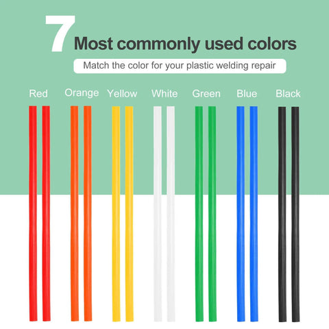 Orange HDPE Plastic Welding Rods And Flat Ribbon Strips 10 Pcs Heavy Duty 9.5mm By 250mm with color variety for repair