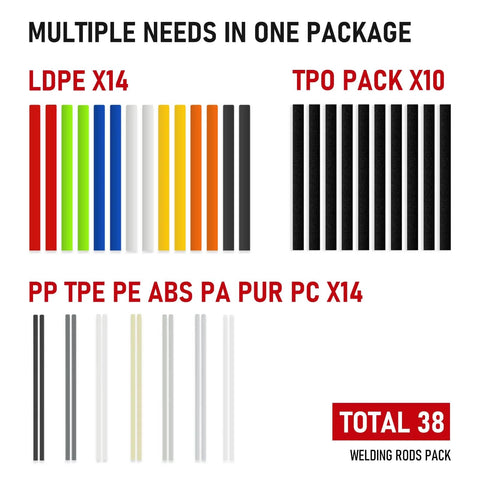 Two In One Plastic Welder Kit With Soldering Iron And 400 Piece Hot Staples And Rods For Auto Bumpers Kayaks ABS PP PE Plastic Toys