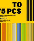 75-piece plastic welding rods set for 2 In 1 Plastic Welder Kit For Car Bumpers And Plastic Repairs, Yellow Allturn