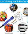 Powerful Pro Grade 100W Plastic Welding Kit with four welding tips, ideal for car bumpers, toys, electronics, and furniture repairs