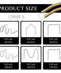 Pro Grade Heavy Duty 1200Pcs Plastic Welding Staples Set With 6 Sizes 0.6mm 0.8mm Big Wave Stainless Steel Hot Staples For Car Repair