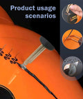Plastic Welding Staples Kit 1000 Pieces For Auto Body Repairs Stainless Steel Staples 0.8mm And 0.6mm in use on orange car bumper