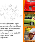 Plastic Welding Staples Kit With 1000 Pcs Wave Shape Staples in various sizes for car bumpers and plastic repairs.