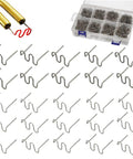 1000 Pcs Plastic Welding Staples Set For Hot Stapler Repair 0.6mm And 0.8mm Wave Staples in assorted sizes with storage box