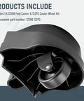 Foot Caster And Caster Wheel Set For Plate Caster Replacement Compatible With 6 To 16 Gallon Wet Dry Vacuums And Ridgid Models
